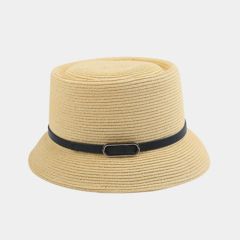 BK00005 Belt Decoration Small Pot Hat Wide-brimmed Bucket Hat