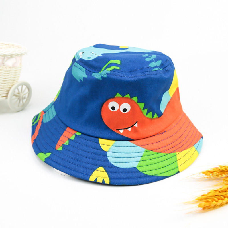 BK00008 2-4 Years Old Cartoon Sunblock Kids Bucket Hat For Boys And Girls