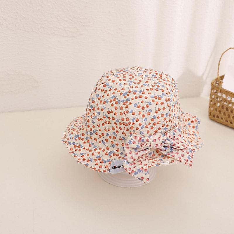 BK00016 70g Cute Girl Kids Cotton Bucket Hat