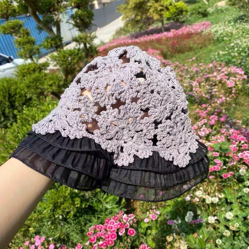   BK00047 Ladies' Bucket Hat With Lace Cutout
