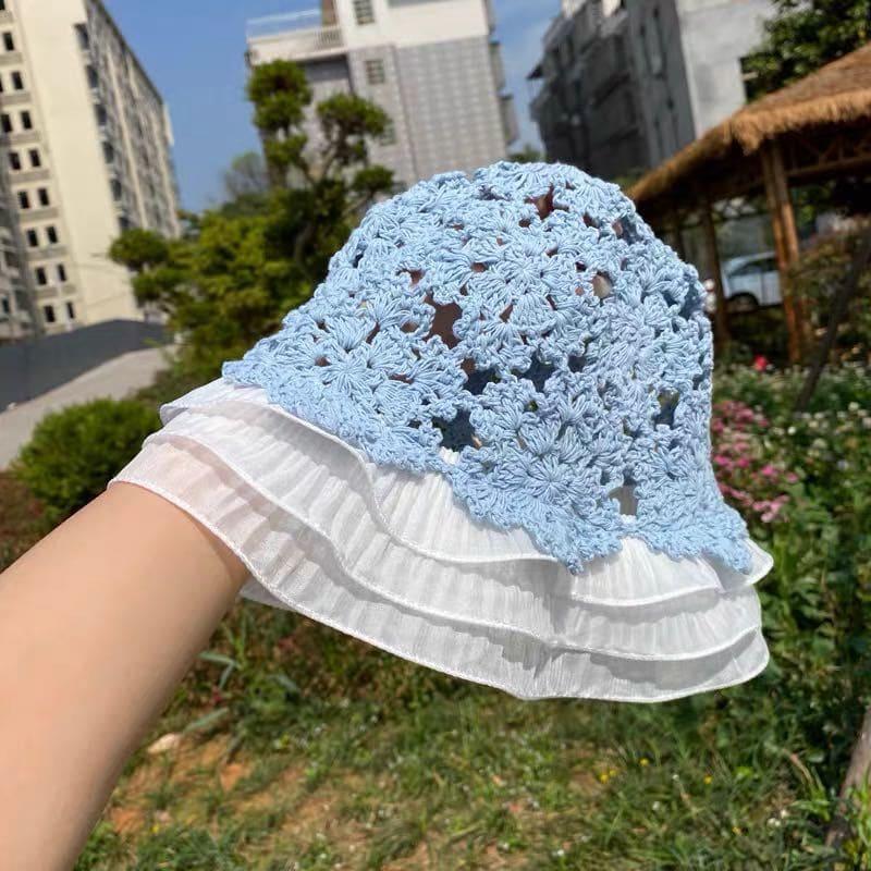   BK00047 Ladies' Bucket Hat With Lace Cutout