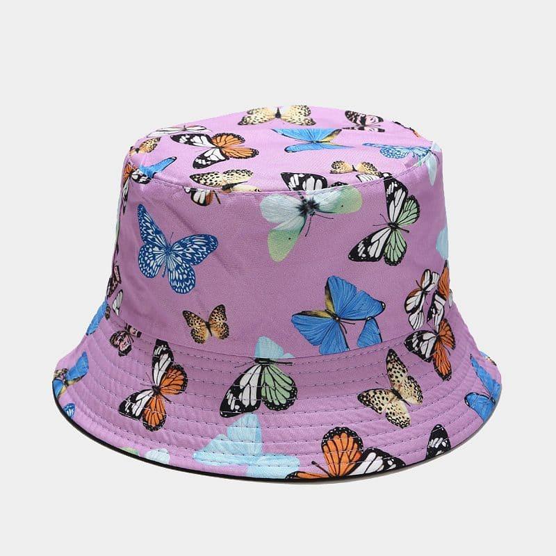 BK00057 Colorful Butterfly Pattern Bucket Hat