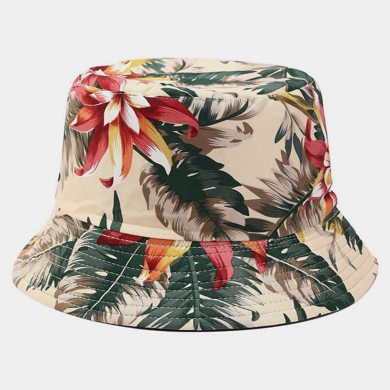 BK00062 Printed Double-sided Sunbonnet Folding Bucket Hat