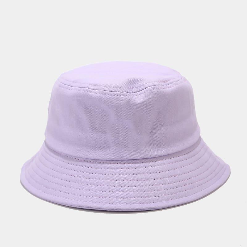 BK00064 Macaron Solid Color Glossy Version Bucket Hat