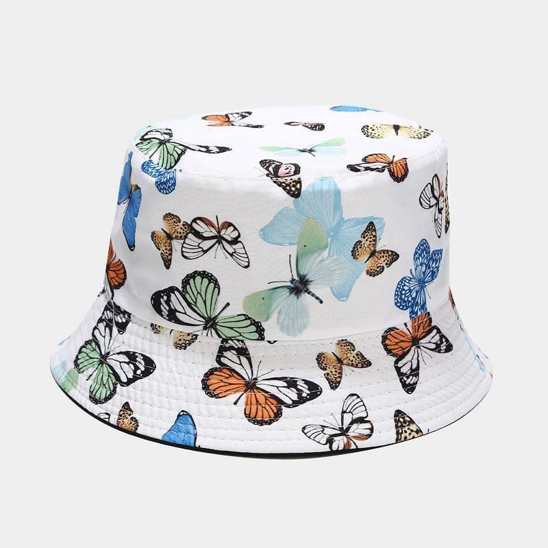 BK00057 Colorful Butterfly Pattern Bucket Hat