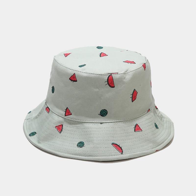   BK00063 Cartoon Watermelon Bucket Hat On Both Sides