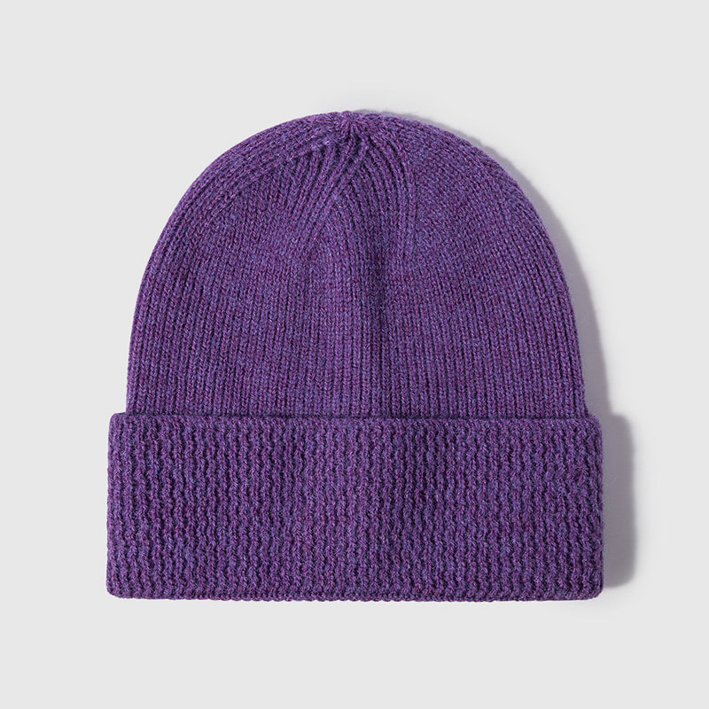 H00017 Cashmere Cuffed Jacquard Adult Knitted Hat