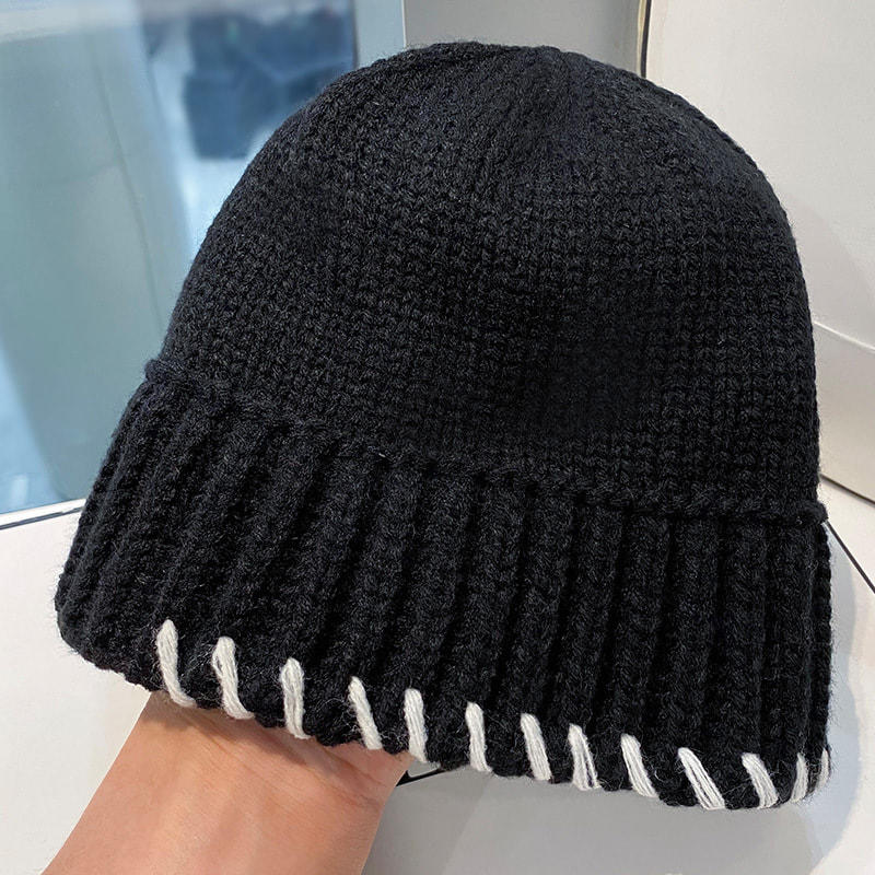 H00022 Autumn And Winter Knitted Eaves Hat