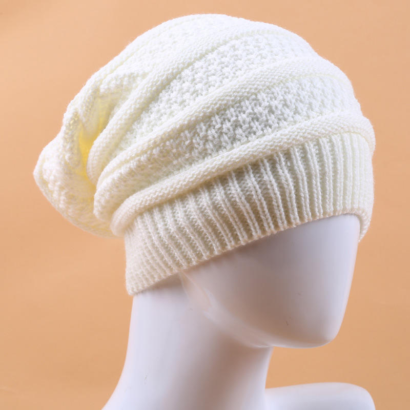 H00042 Warm Knitted Long Hats For Autumn And Winter