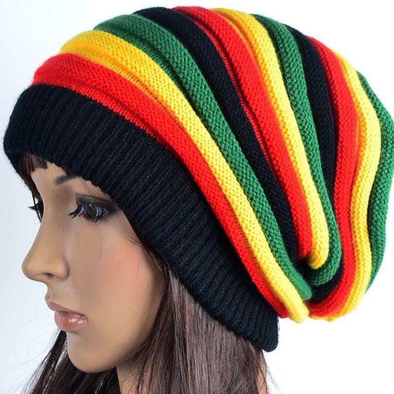 H00042 Warm Knitted Long Hats For Autumn And Winter