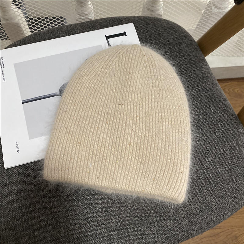 H00065 Rabbit Hair Blend Adult Knitted Hat