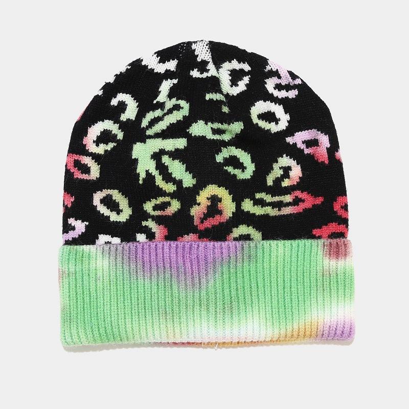 H00081 Tie-dyed Leopard Grain Color Knitted Hat