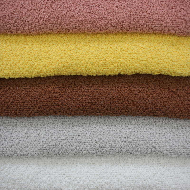 SM-A0005 100% Polyester Hoop Yarn Teddy Sofa Fabric