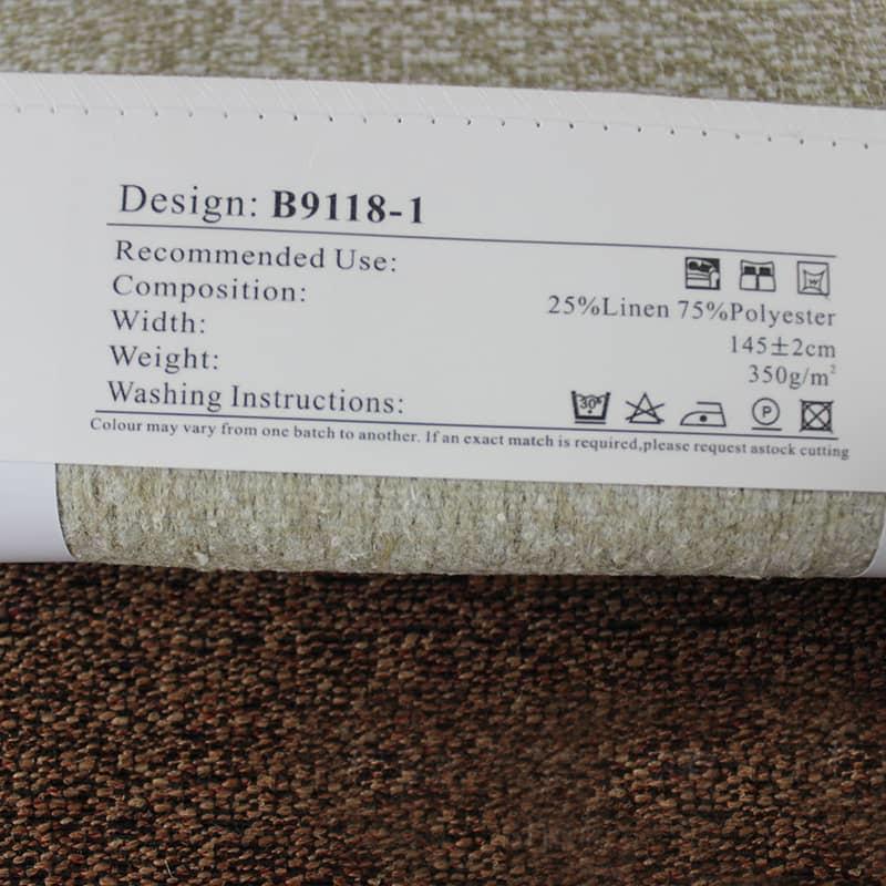 SM-A0018 Wear-resistant Breathable Polyester Jacquard Linen Sofa Fabric