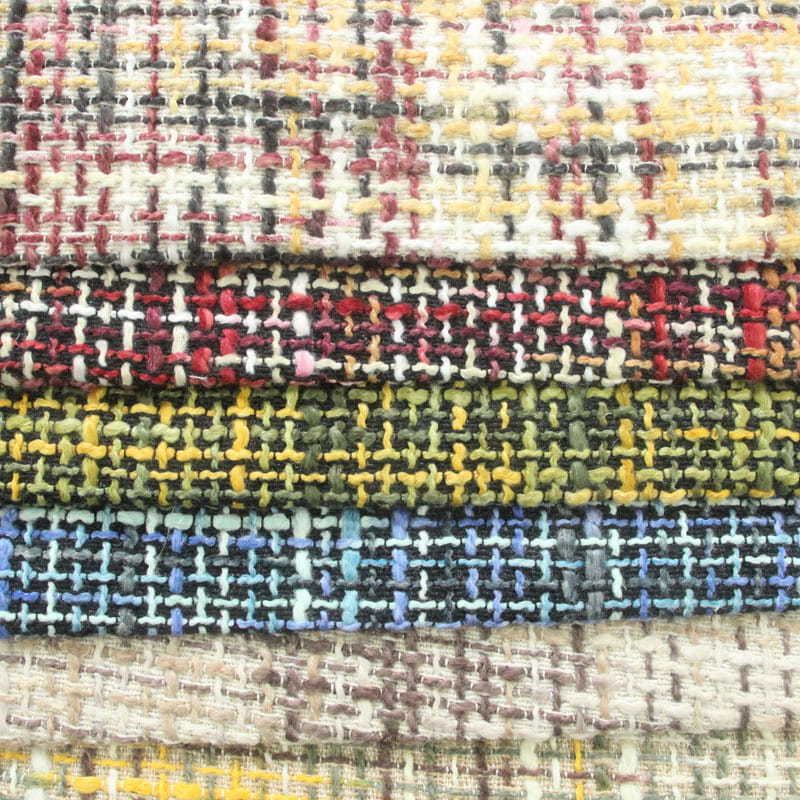SM-A0030 Bamboo Section Dyed Colorful Jacquard Imitation Linen Sofa Fabric