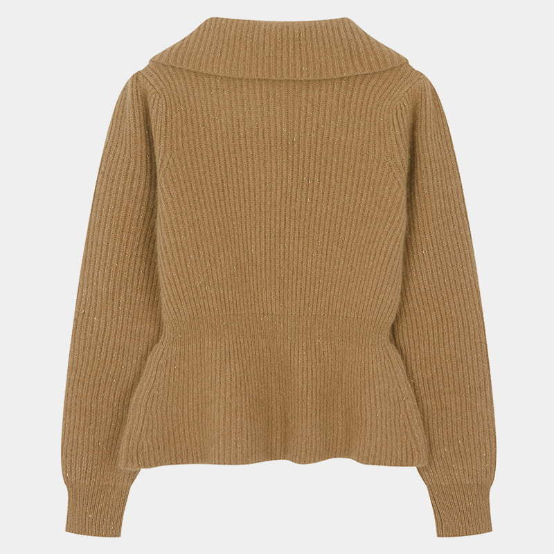 ML2215 French Waist Show Thin Women Knitted Jumper Sweater