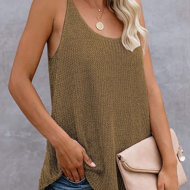 SM-K0065 U-neck Thin And Loose Knitted Vest
